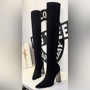 Womens Over The Knee ‘Sock’ Boots